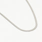 Flat snake chain zilverkleurig