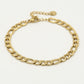 Schakelarmband breed basic goudkleurig