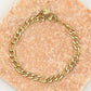 Schakelarmband breed basic goudkleurig