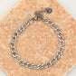 Schakelarmband breed basic zilverkleurig