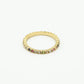 Minimalistische ring met kleurrijke strass steentjes
