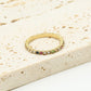 Minimalistische ring met kleurrijke strass steentjes
