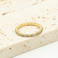 Minimalist ring with transparent rhinestones