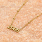 Ketting jaartal 2005 goudkleurig