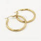 Oorringen hoops goudkleurig 30mm
