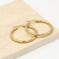 Oorringen hoops goudkleurig 30mm