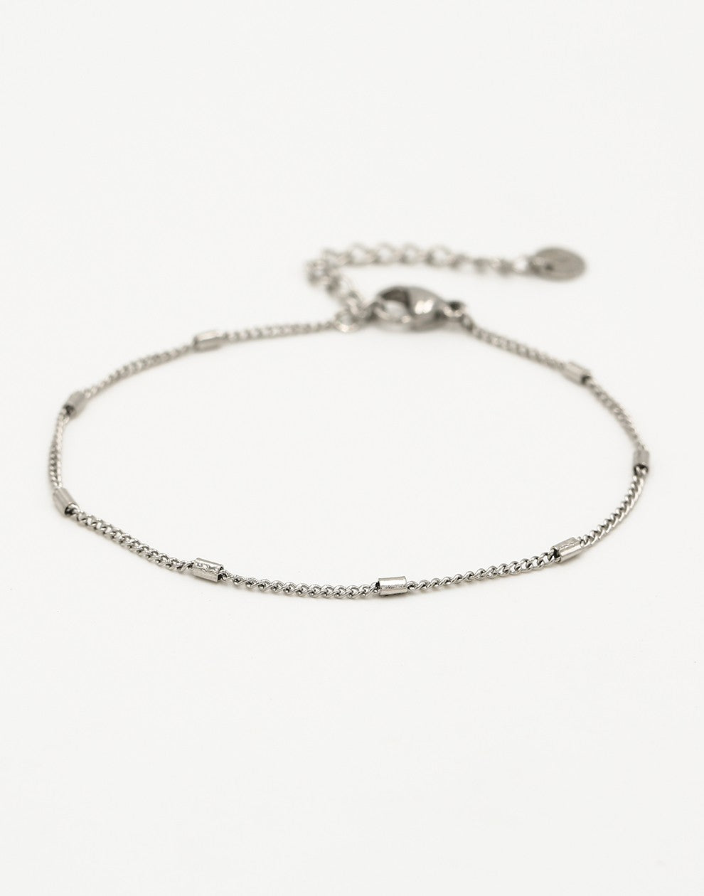 Armband met kleine staafjes zilverkleurig