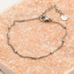 Armband met kleine staafjes zilverkleurig