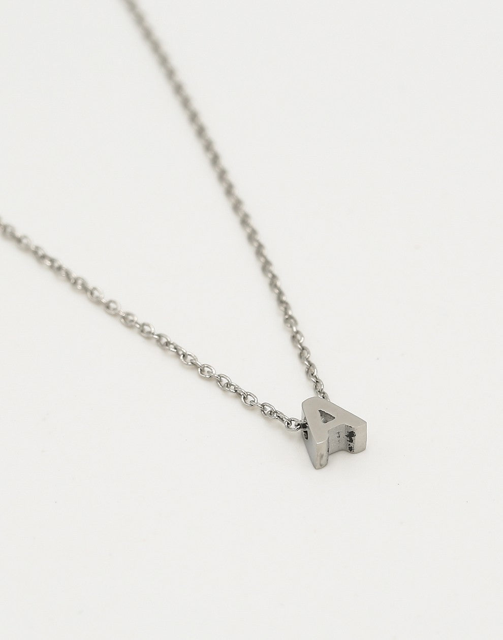 Initialen ketting letter A silver