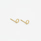 Open circle gold-colored earring