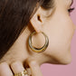Oorringen chunky hoops goudkleurig
