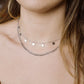 Fijne ketting met muntjes 7mm in zilverkleurig