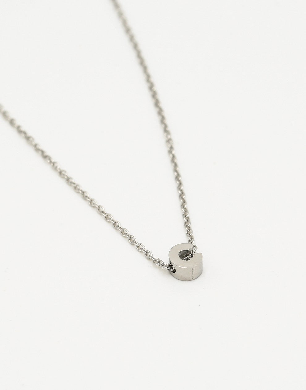 Initialen ketting letter C silver