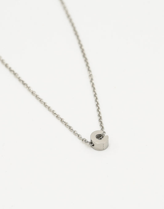 Initialen ketting letter C silver