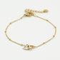 Armband met dubbele hartjes goudkleurig
