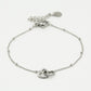 Armband met dubbele hartjes zilverkleurig