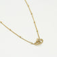 Ketting met dubbele hartjes goudkleurig