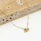 Ketting met dubbele hartjes goudkleurig