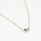 Ketting met dubbele hartjes zilverkleurig