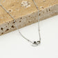 Ketting met dubbele hartjes zilverkleurig