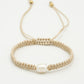 Armband met parel in beige