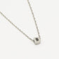 Initialen ketting letter D zilverkleurig