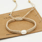 Armband met parel in beige