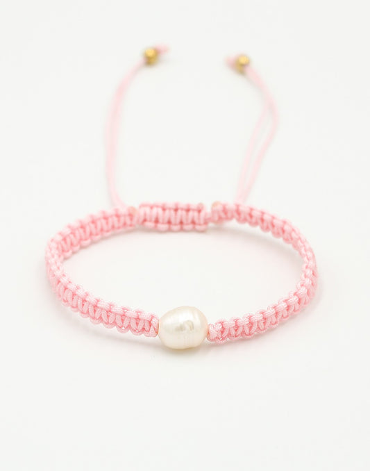 Armband met parel in roze