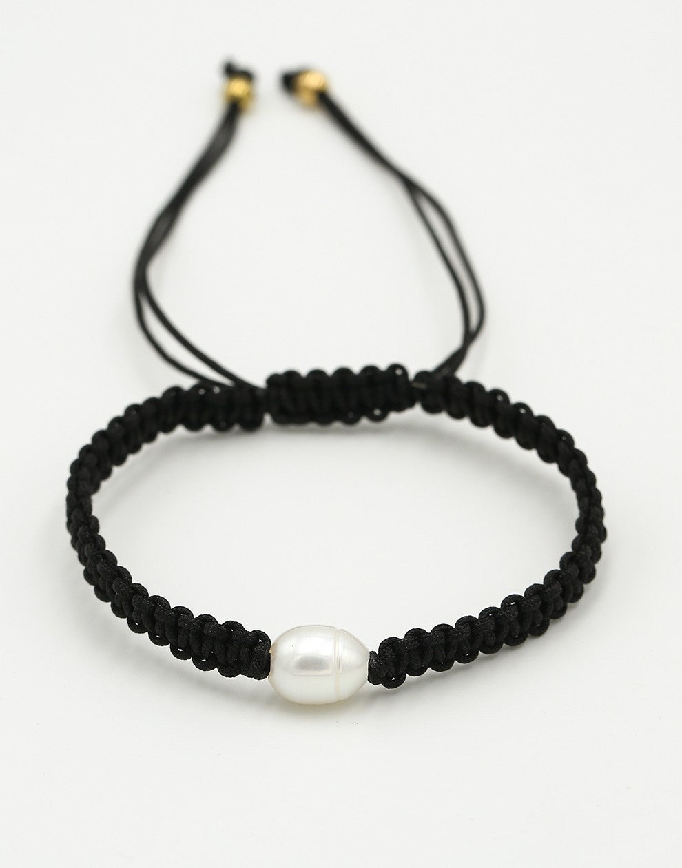Armband met parel in zwart