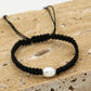 Armband met parel in zwart