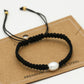 Armband met parel in zwart