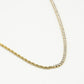 Ketting tennis en gedraaide schakel goudkleurig