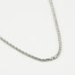 Ketting tennis en gedraaide schakel zilverkleurig