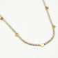 Tennis ketting met hartjes goudkleurig