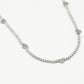 Tennis ketting met hartjes zilverkleurig
