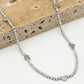 Tennis ketting met hartjes zilverkleurig