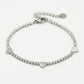 Tennis armband met hartjes zilverkleurig