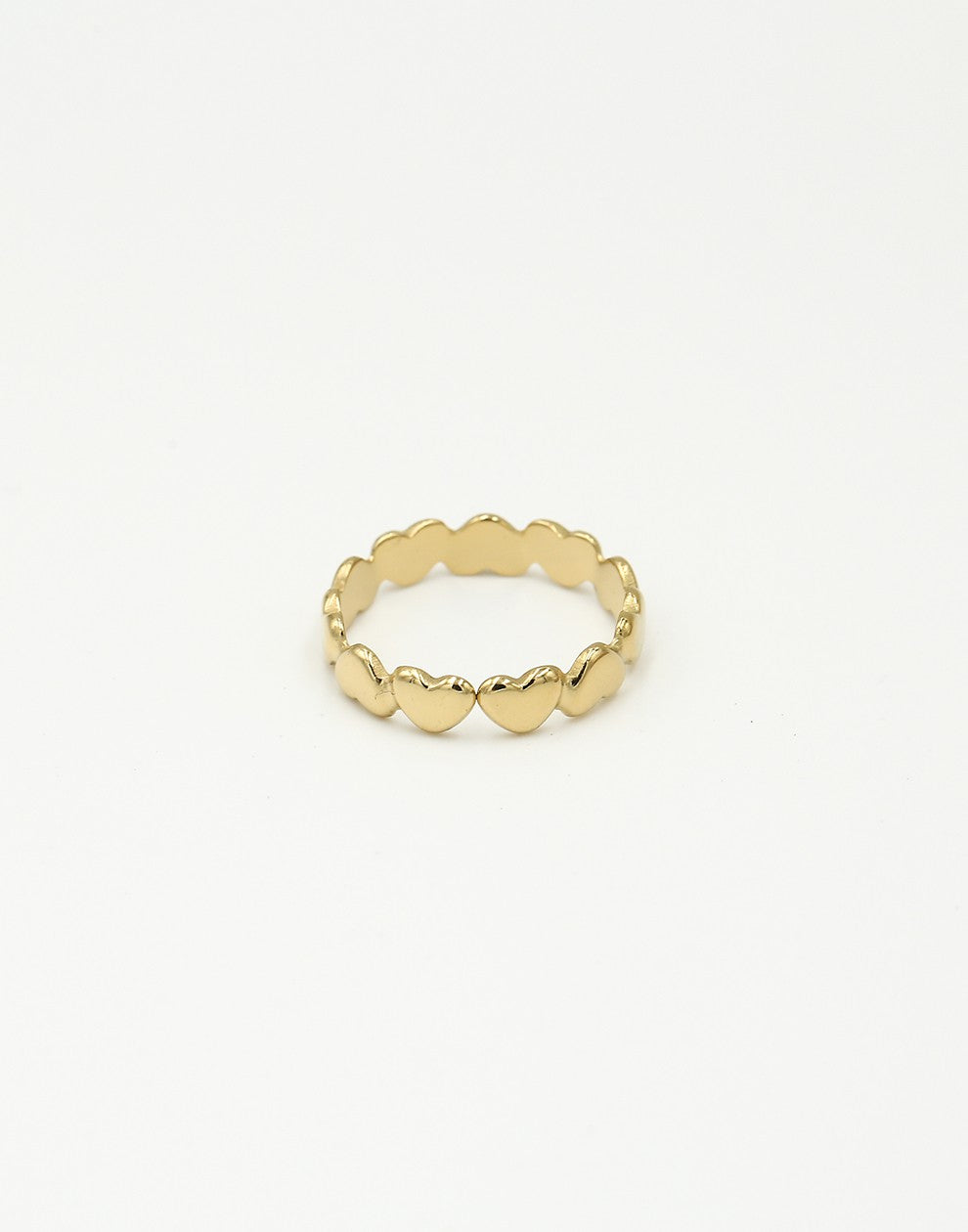 Ring goudkleurig hartjes