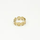 Ring goudkleurig smiley