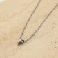Initialen ketting letter F zilverkleurig