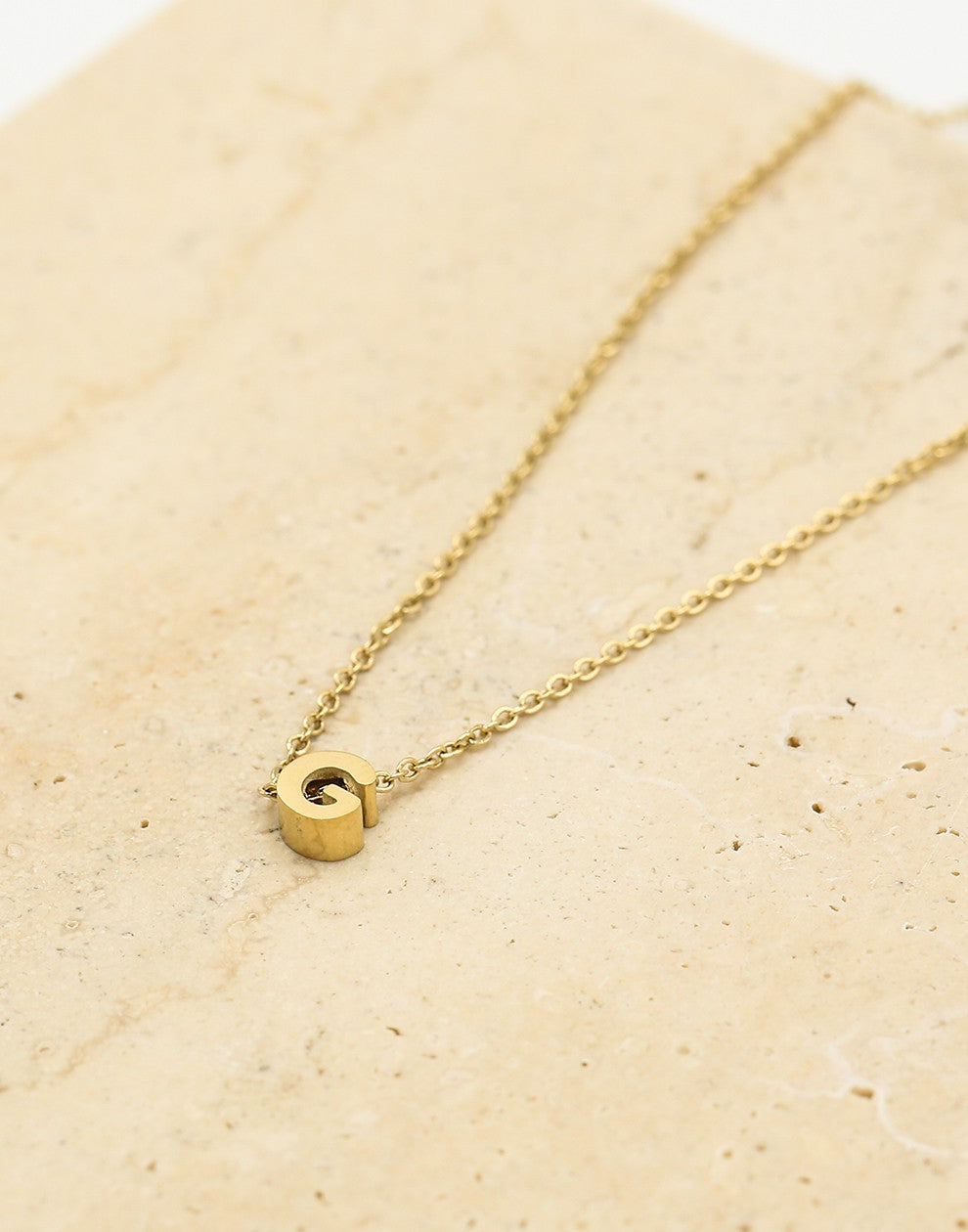 Initialen ketting letter G goudkleurig