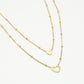 Vriendschapsketting set love goudkleurig