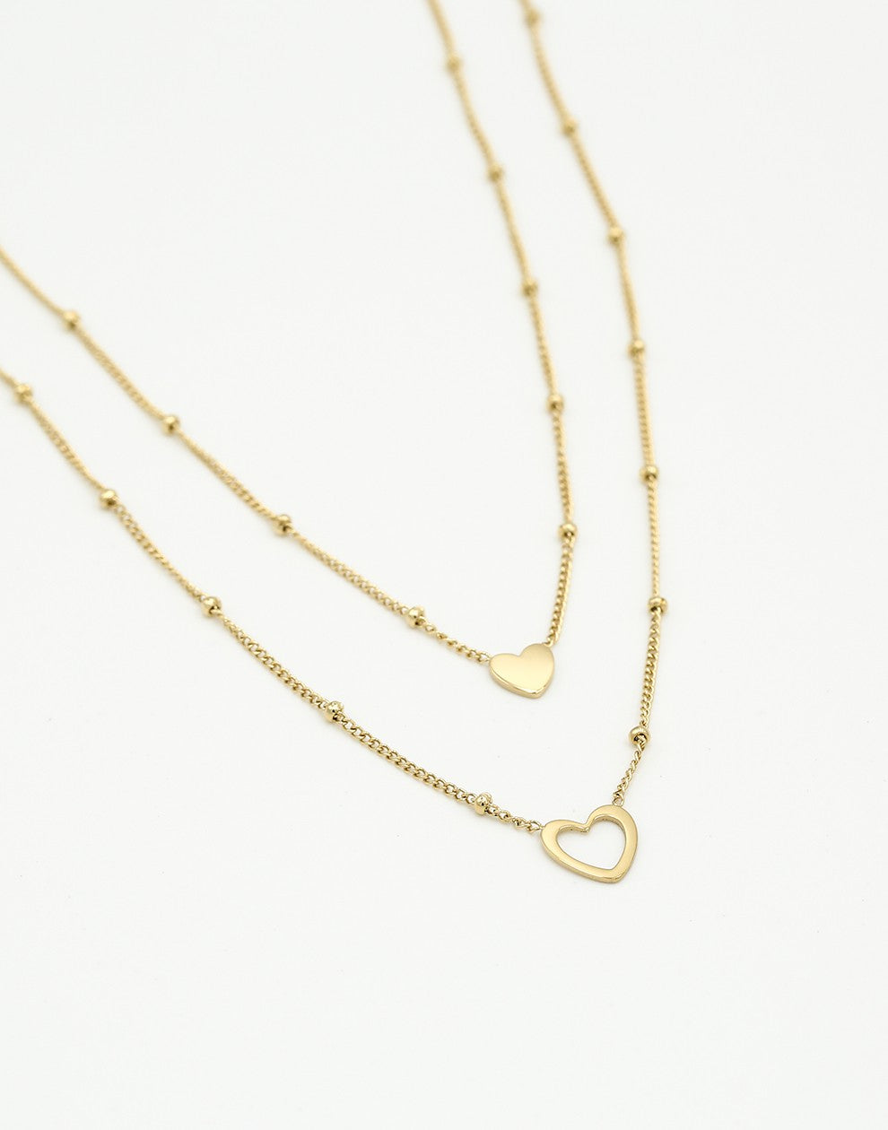 Vriendschapsketting set love goudkleurig
