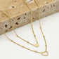 Vriendschapsketting set love goudkleurig