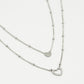Vriendschapsketting set love zilverkleurig