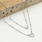 Vriendschapsketting set love zilverkleurig