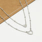 Vriendschapsketting set love zilverkleurig