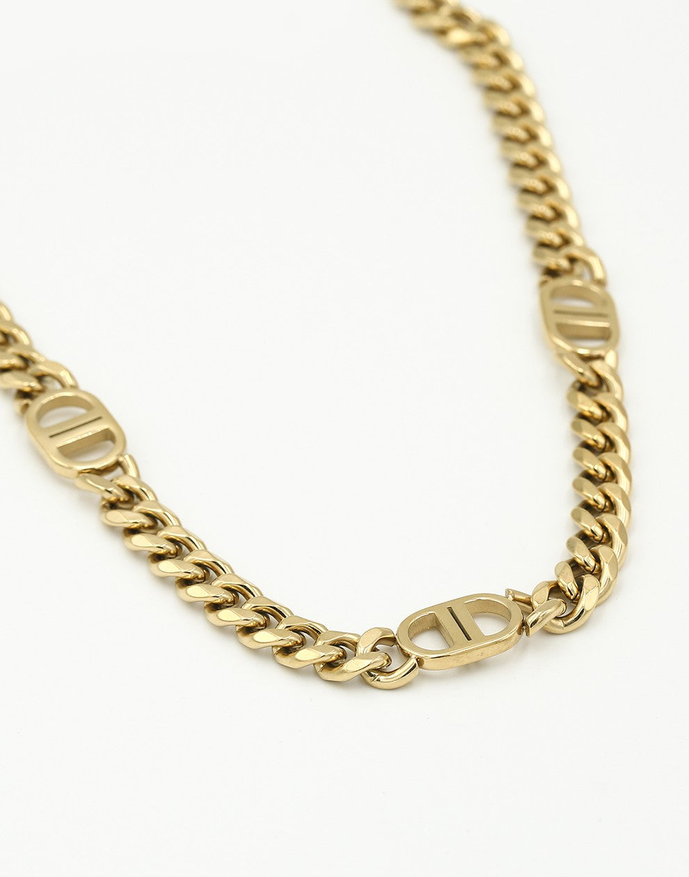 Schakelketting symbool DD goudkleurig