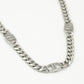 Schakelketting symbool DD zilverkleurig