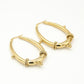 Earrings chunky bali hoop gold-colored